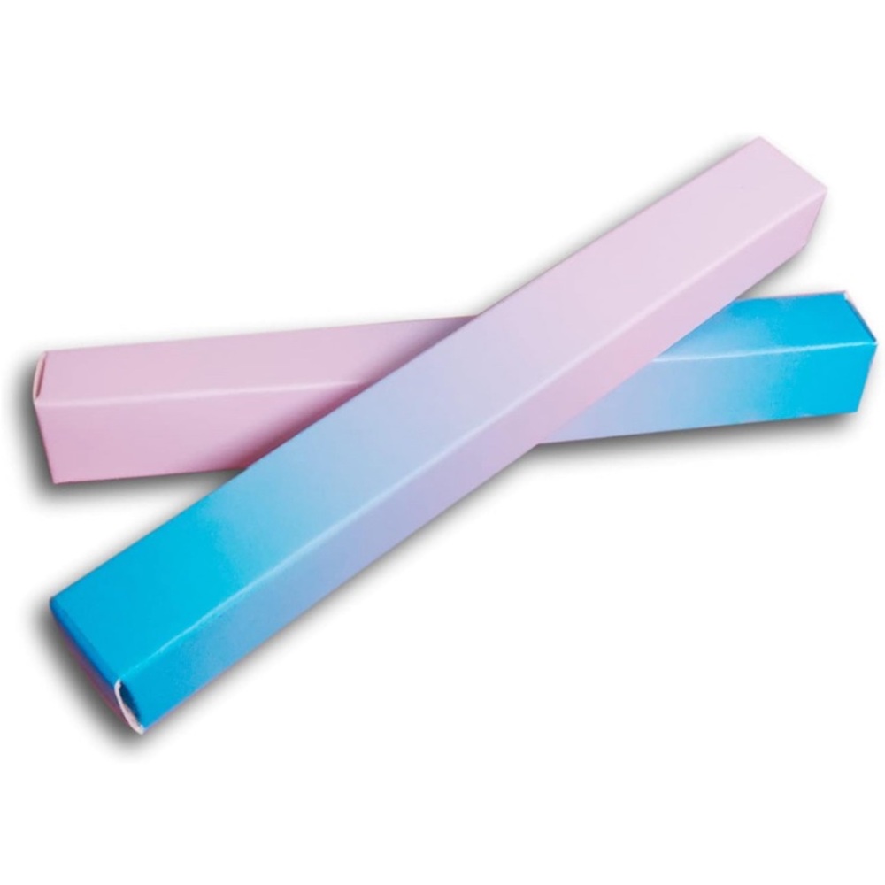 Pink/Blue and Silver Holographic, Lip Gloss, Long Rectangluar, Boxes, Packaging